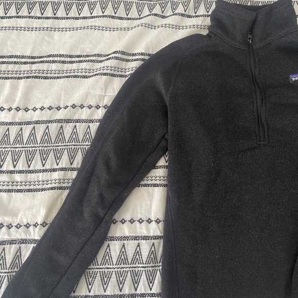 Womens Patagonia Fleece Quarter Zip Black - Picture 4 of 5